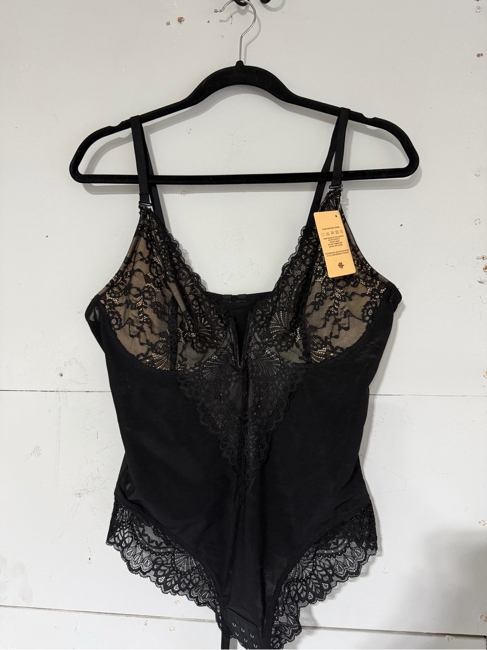NWT Popilush Black Lace Bodysuit Size XL